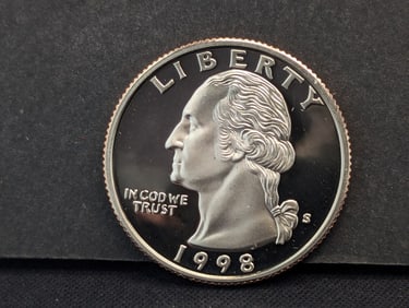 1998-S Proof Clad Washington Quarter