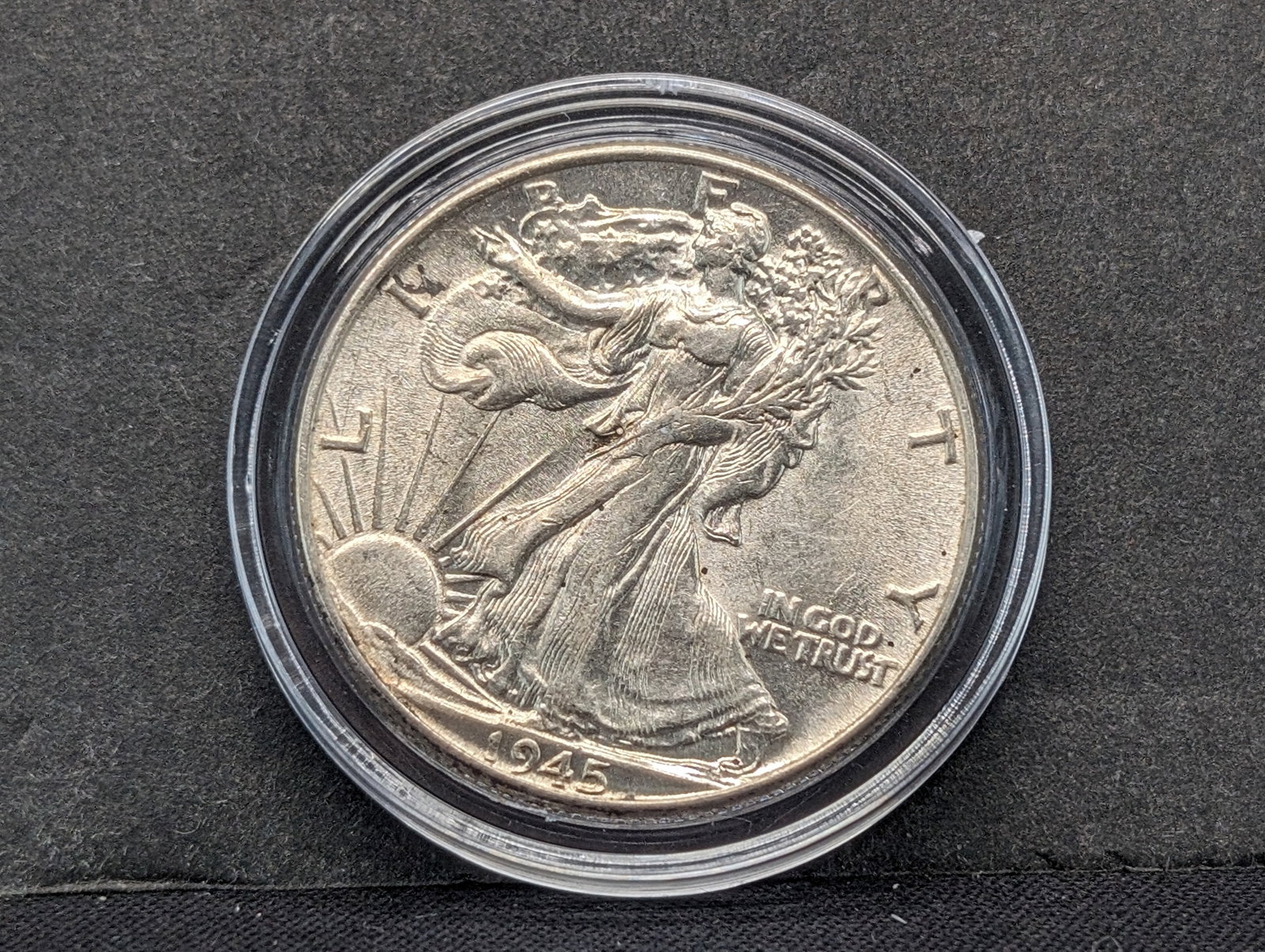 1945 Walking Liberty Half AU+: 1945 Walking Liberty Half AU+
