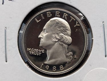 1988-S Proof Clad Washington Quarter
