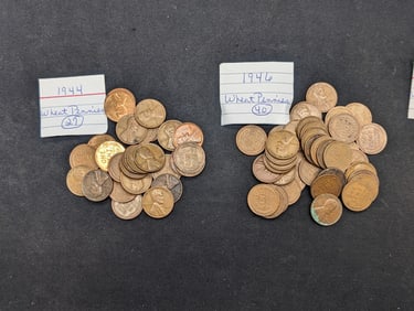(27) 1944 + (40) 1946 Lincoln Wheat Cents