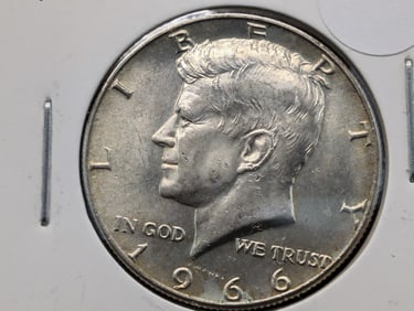 1966-P UNC 40% Silver Kennedy Half Dollar