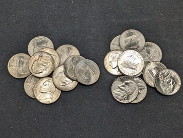 (10) 2004-P + (10) 2004-D Keel Boat Nickels Uncirculated From Canvas Mint Bag