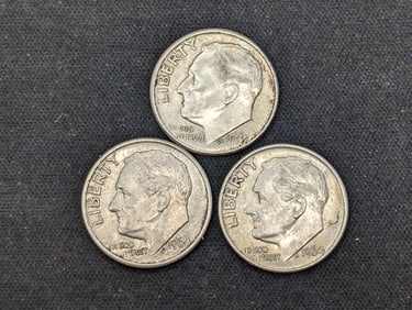 1964 P&D (BU), 63 D Roosevelt Dimes