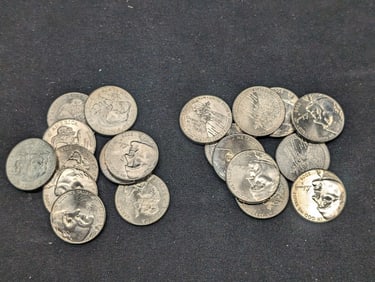 (10) 2005-P Bison + (10) 2005-D Ocean In View Nickels Uncirculated From Canvas Mint Bag