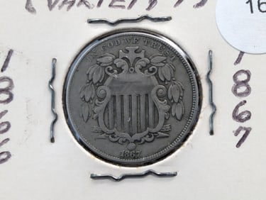 1867 Var. 1 Shield Nickel