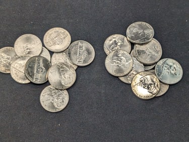 (10) 2005-D Ocean In View + (10) 2006-P Return To Monticello Nickels Uncirculated From Canvas Mint