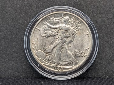 1942-S Walking Liberty Half AU+