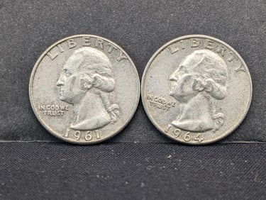 1961, 64 D Washington Quarters
