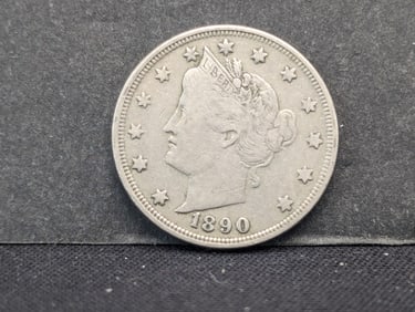 1890 Liberty V Nickel Full Liberty
