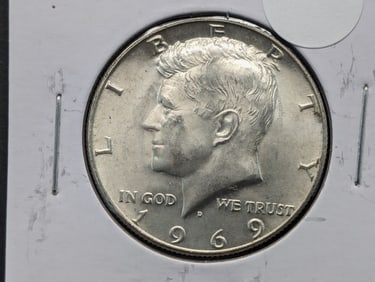 1969-D BU 40% Silver Kennedy Half Dollar