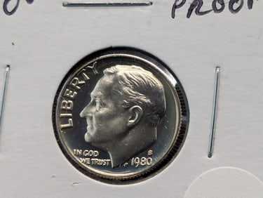 1980-S Proof Clad Roosevelt Dime