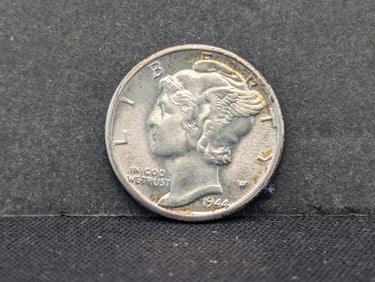 1944-D Silver Mercury Dime Full Split Bands