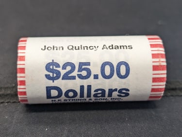 Roll of (25) 2008 BU John Quincy Adams Presidential Dollars
