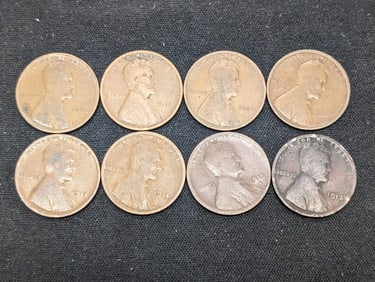 1909 P to 15 P, 13 D Wheat Cents