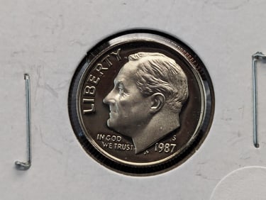 1987-S Proof Clad Roosevelt Dime