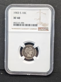 1903-S NGC XF40 Barber Dime KEY DATE