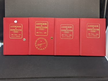 4 Hard Cover Red Books 1981, 82, 83, 84
