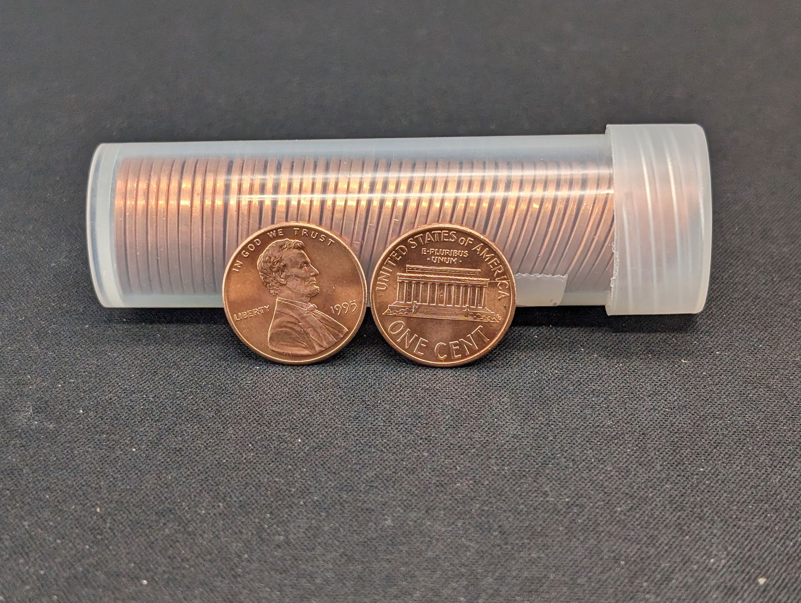 (5) 1995-P Red BU Lincoln Memorial Cents (1 of 2)