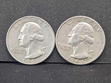 1964 P & D Washington Quarters