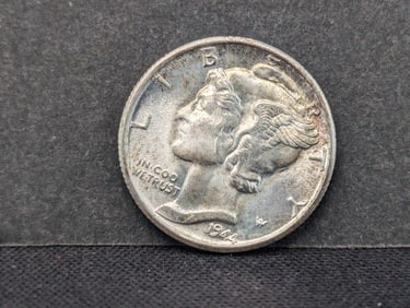 1944-S Silver Mercury Dime Full Split Bands