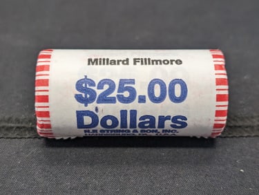 Roll of (25) 2010 BU Millard Fillmore Presidential Dollars