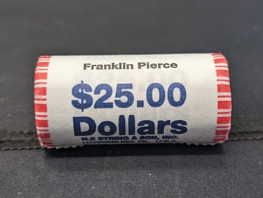 Roll of (25) 2010 BU Franklin Pierce Presidential Dollars