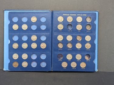 43 Different Buffalo nickels (1913P T 2 to 1938 D