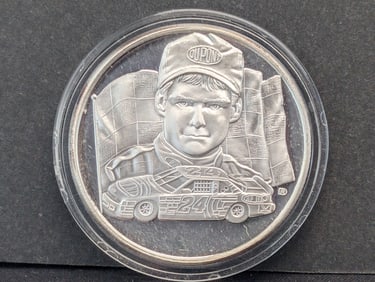 1998 NASCAR 50th Anniversary Jeff Gordon #24 1 Troy Ounce .999 Fine Silver Round