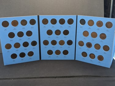 Date and mint mark set of Canada Large Cents, 1858 ? 1920. 41 coins including the 1858 in Fine, the