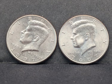2007-P+D Clad Kennedy Half Dollars