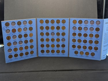 Lincoln Cent collection 1909-1940. Has 73 coins including 09 VDB, 11-D, 12-D, 13 D/S, and 22-D. 34,