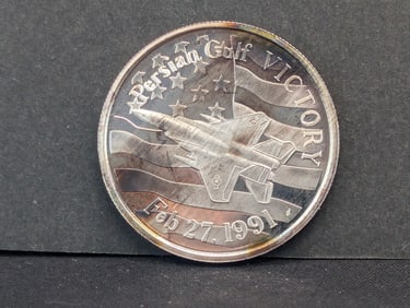 1991 Persian Gulf Victory 1 Troy Ounce .999 Fine Silver Round