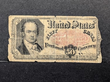 1875 50 Cent Fractional Currency. Born in the Civil War. 5th and last series.