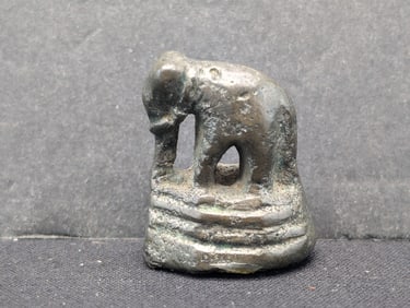 Ancient Siam/Burma Opium and Money Royal Animal Weight. Probable 1800 vintage. Bronze Elephant Type
