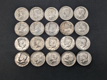 Tube (20) 1964 Kennedy Half Dollars