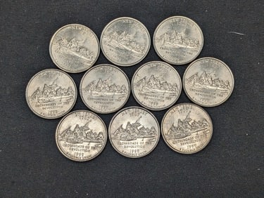 (10) 1999-P UNC New Jersey State Quarters
