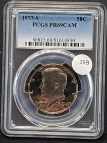 1977-S Proof Clad Kennedy Half Dollar PCGS Graded PR69DCAM