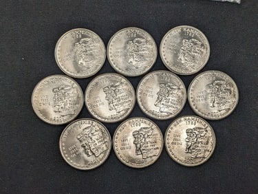 (10) 2000-P New Hampshire State Quarters- MS+
