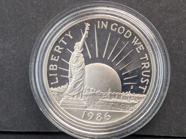 1986-S Proof Clad Ellis Island liberty Half Dollar