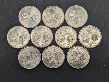 (10) 2000-P South Carolina State Quarters- MS