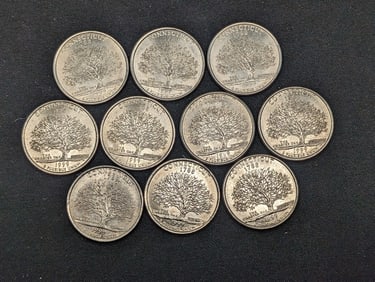 (10) 1999-P Connecticut State Quarters- MS