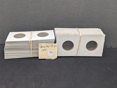 (100) Quarter Sized Coin Flips