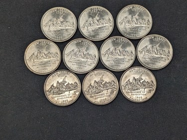 (10) 1999-P New Jersey State Quarters- MS