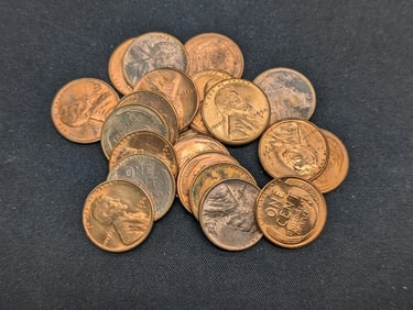 (21) 1954-S Red UNC Lincoln Wheat Cents