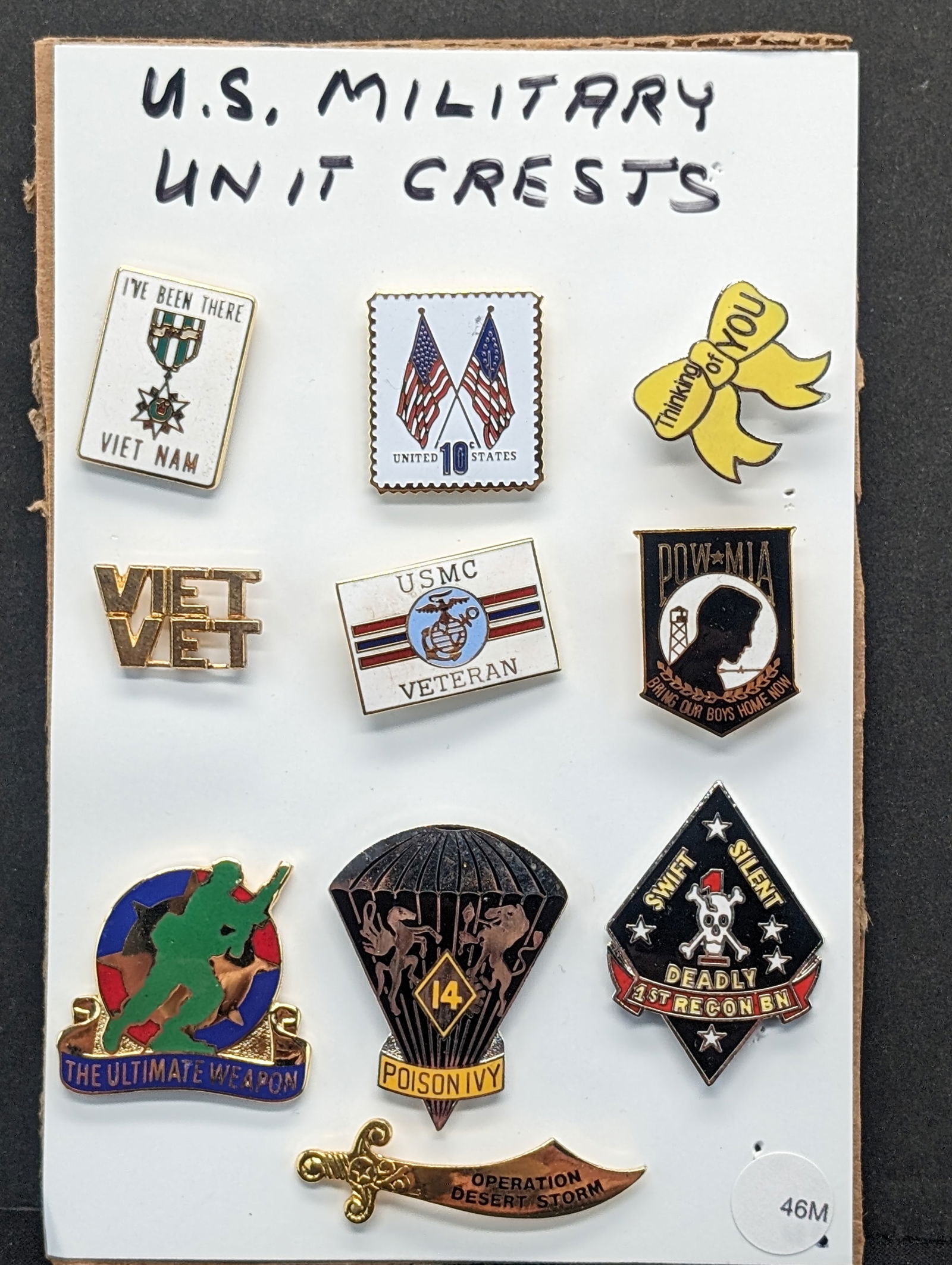 (10) Assorted Military Pins (1 of 5)