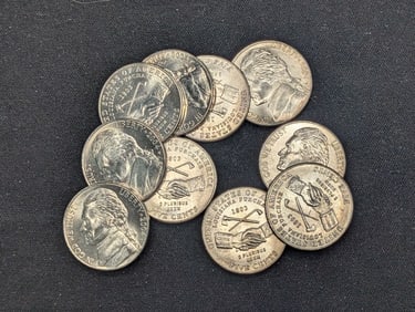 10 2004-P Jefferson Nickels, CH BU. Full Steps