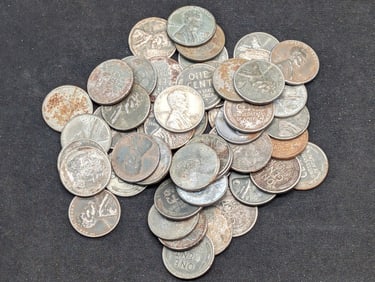 Roll 1943 P D S Steel Wheat Cents
