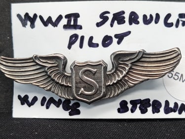 Sterling Silver WWII Service Pilot Wings