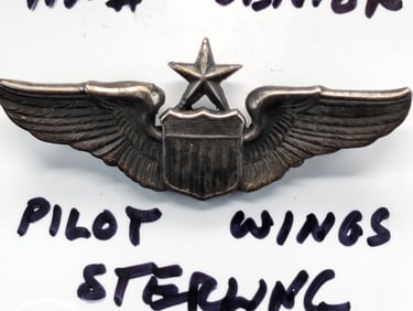 Sterling Silver WWII Senior Pilot Wings
