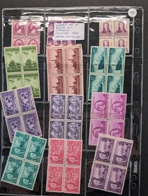 Sheet of Rare U.S. 4 Block Stamps- Mint